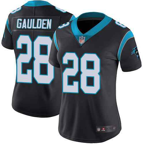 Carolina Panthers Limited Black Women Rashaan Gaulden Home Jersey NFL Football 28 Vapor Untouchable